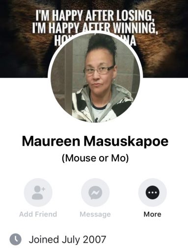 Maureen Masuskapoe — Stupid Attention Seeking Crack Head.