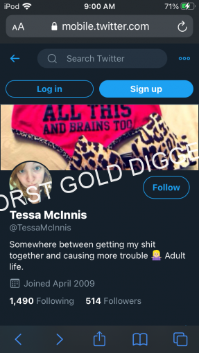 Tessa McInnis Attention Seeking Drug Junkie